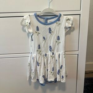 Kyte BABY Bluebonnet Twirl Bodysuit Dress (12-18 Months)